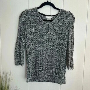 St. John Sport Knit Gray and Black Sweater size Small
